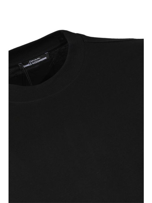 T-shirt over in cotone Nero DANIELE ALESSANDRINI | DUTC0033 JC04909000